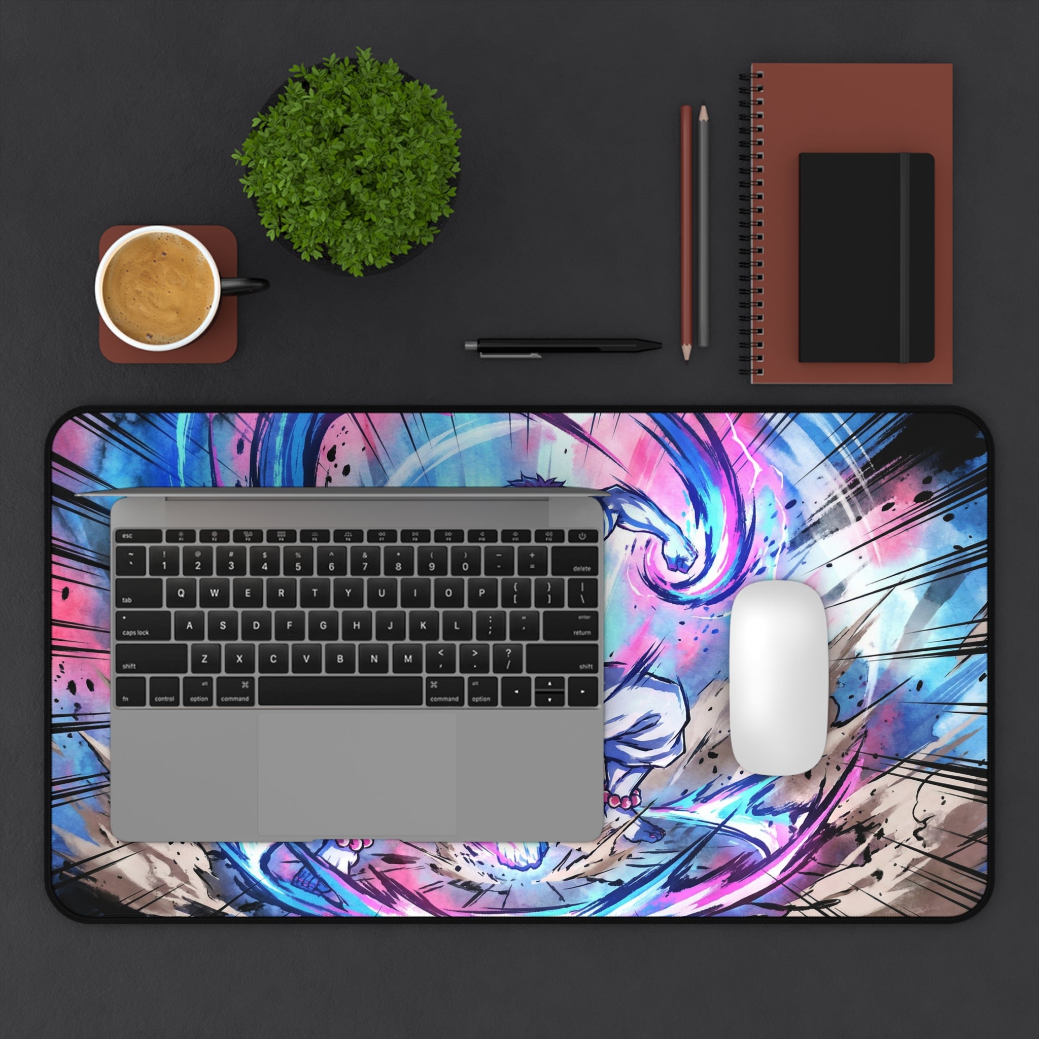 Akaza | Anime Sorcerer Energy Burst Desk Mat | Gaming Mouse Pad