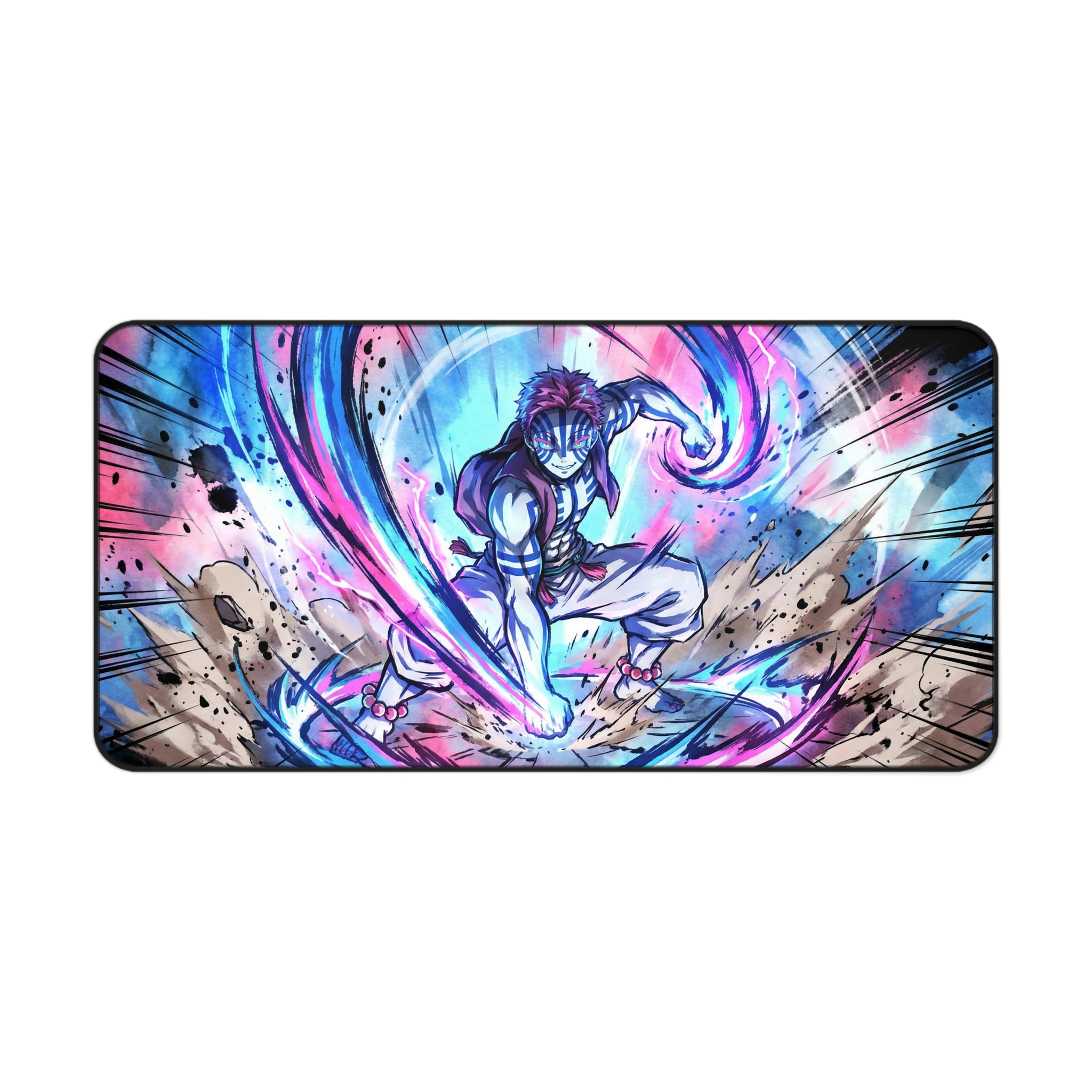 Akaza | Anime Sorcerer Energy Burst Desk Mat | Gaming Mouse Pad
