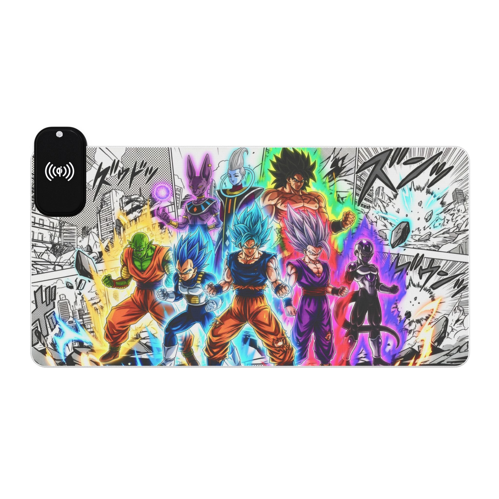 Anime Saiyan Warriors LED Gaming Mouse Pad