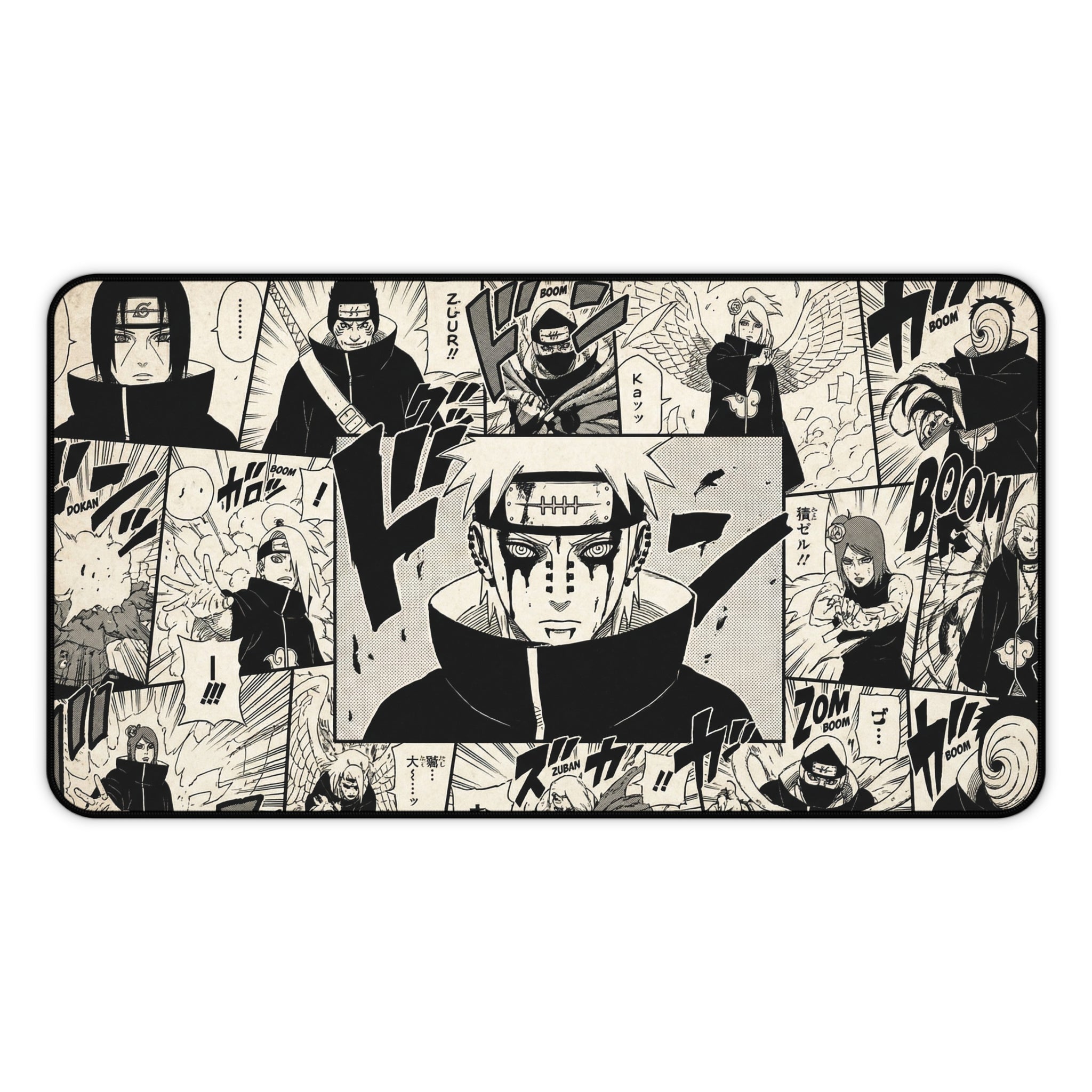 Akatsuki Manga Panels Desk Mat | Black & White Anime Style