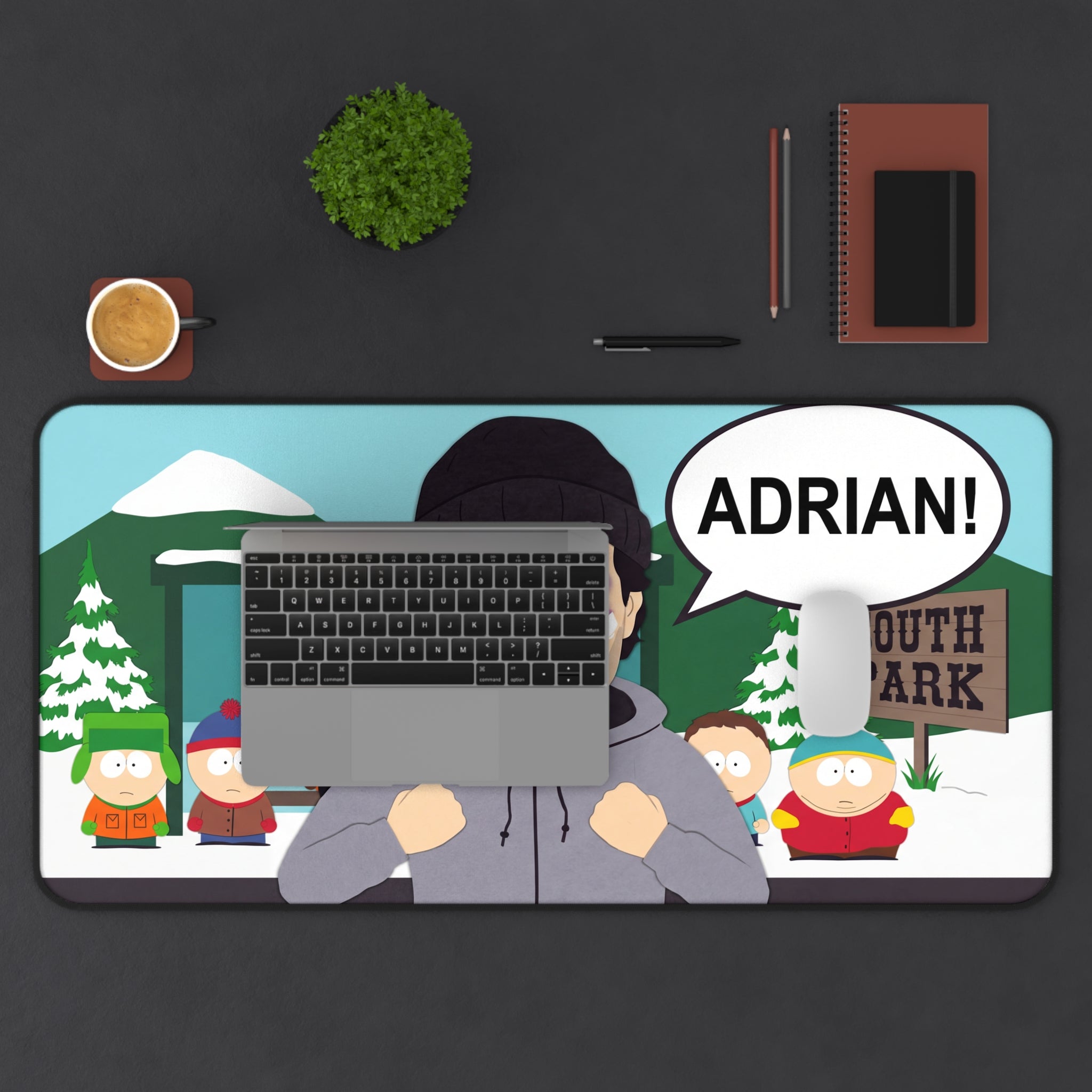 Adrian! Cartoon Character Desk Mat | South Park Inspired Mouse Pad