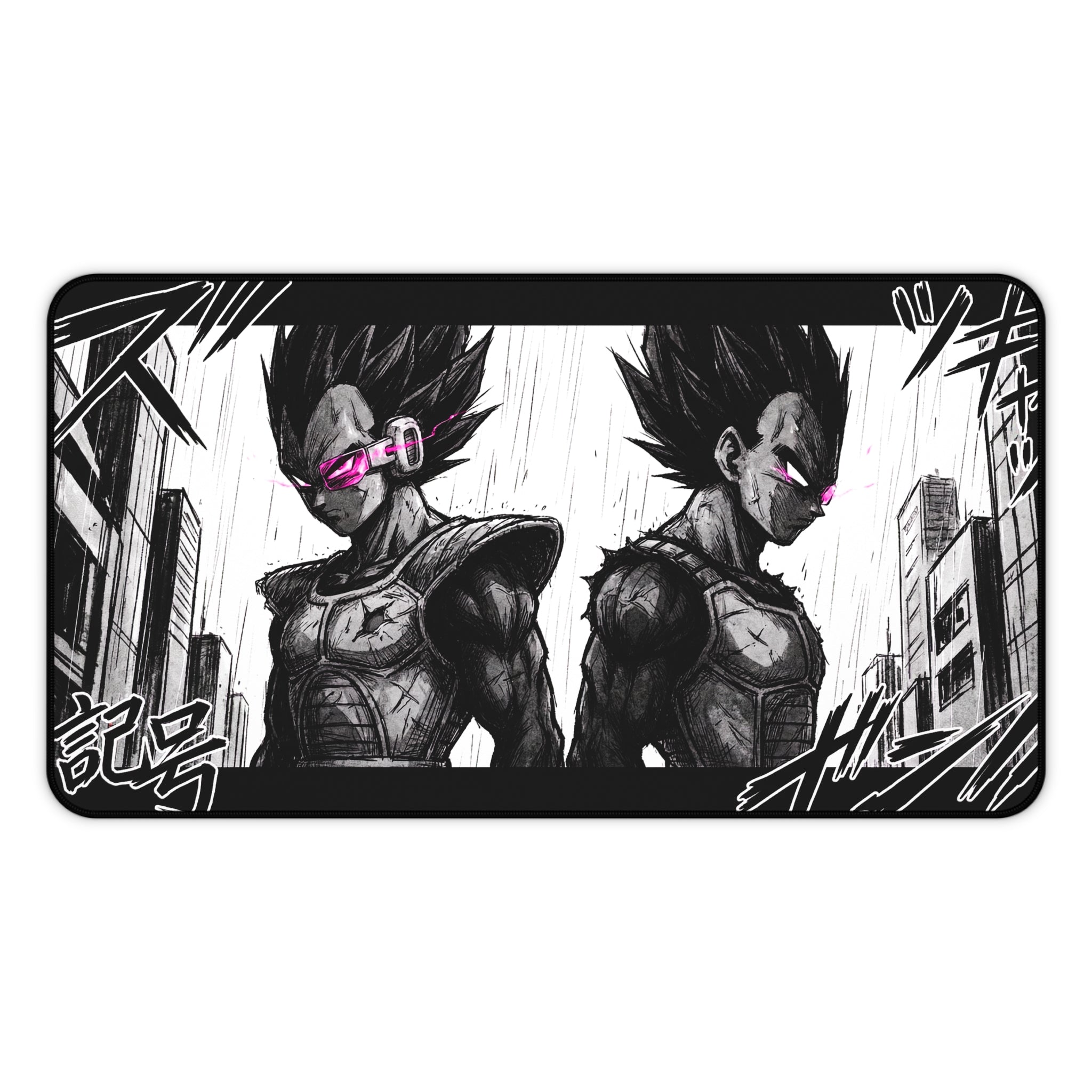 Anime Saiyan Duo Desk Mat | Manga Panel Gaming Mousepad