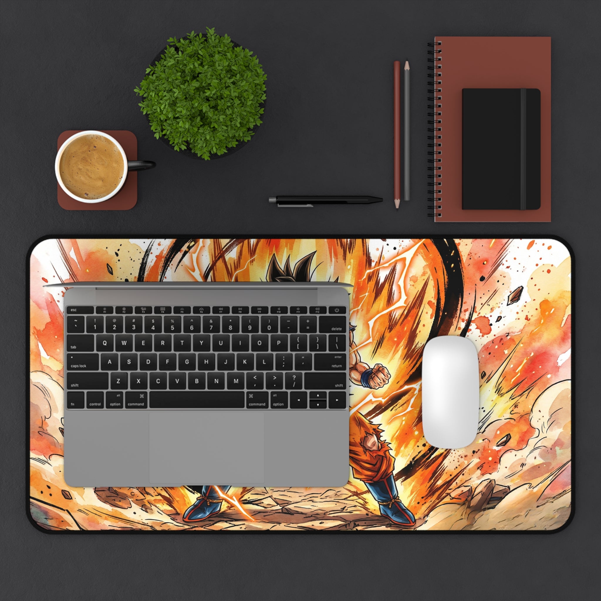 Anime Warrior Power Surge Desk Mat | Gaming Mouse Pad