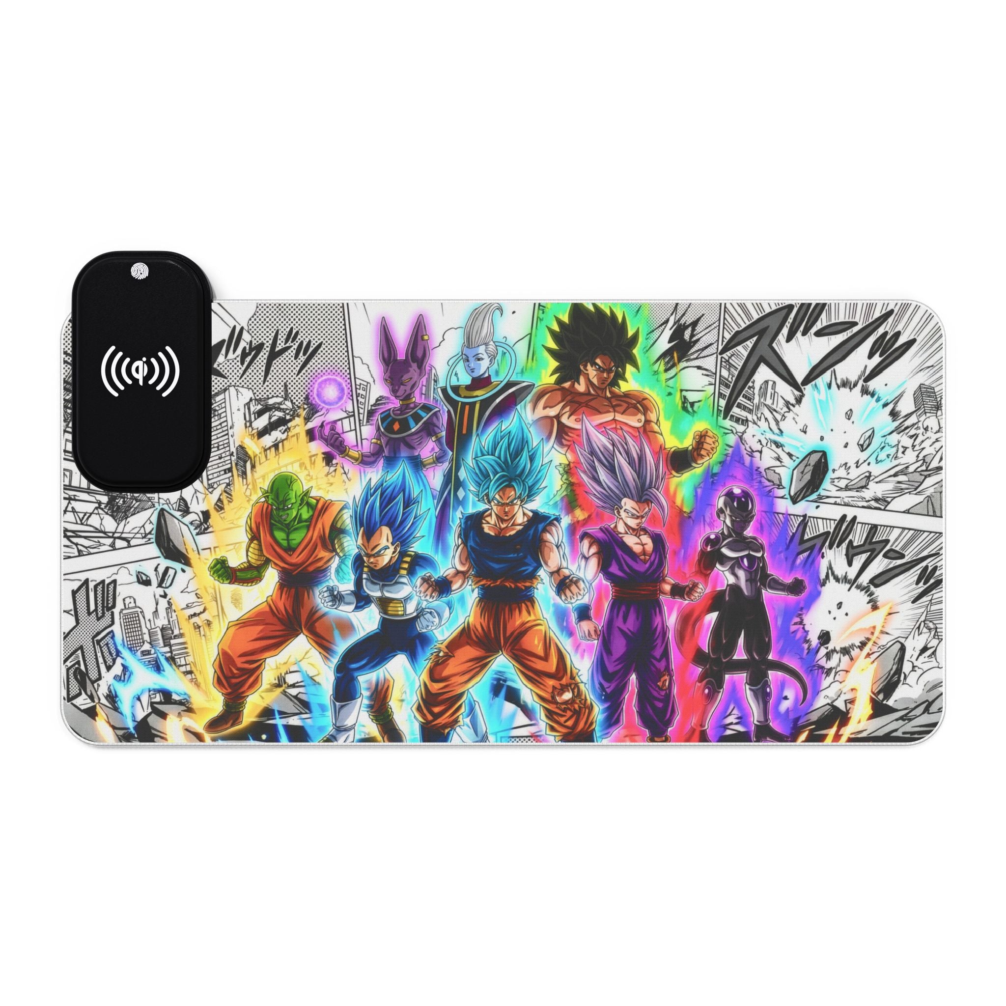 Anime Saiyan Warriors LED Gaming Mouse Pad