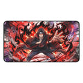 Akatsuki Uchiha Flame Illustration Desk Mat | Anime Naruto Mousepad
