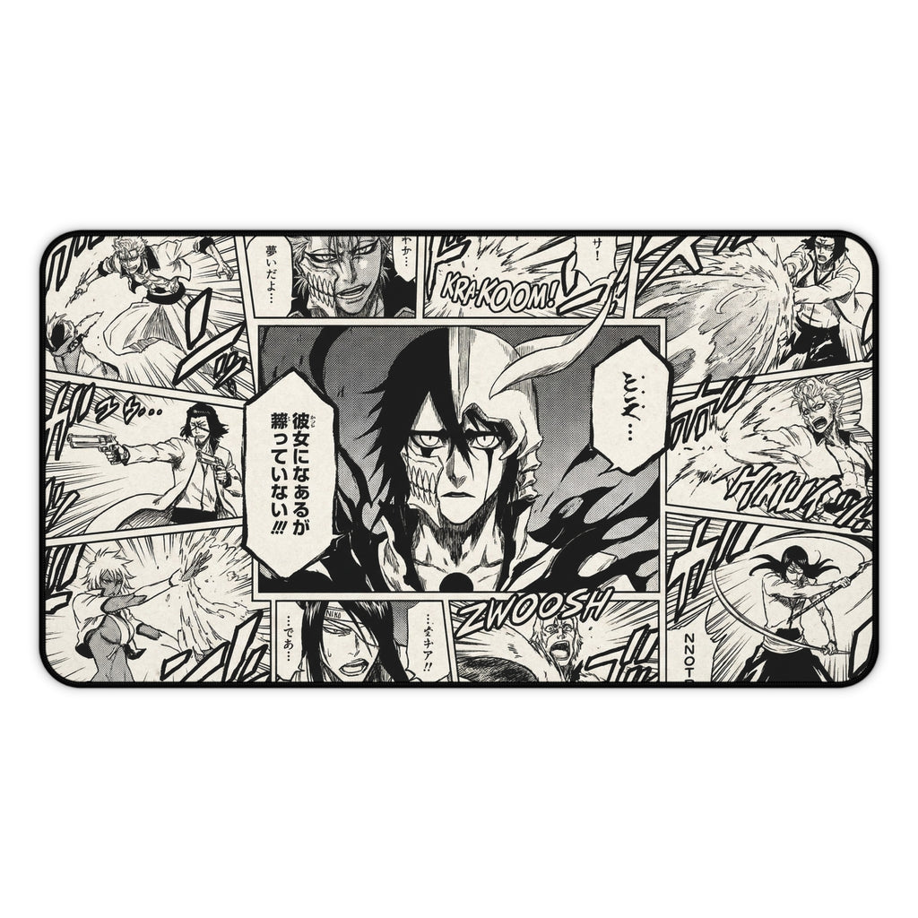 Arrancar Bleach Manga Action Panels Desk Mat | Anime Comic Black & White Panels