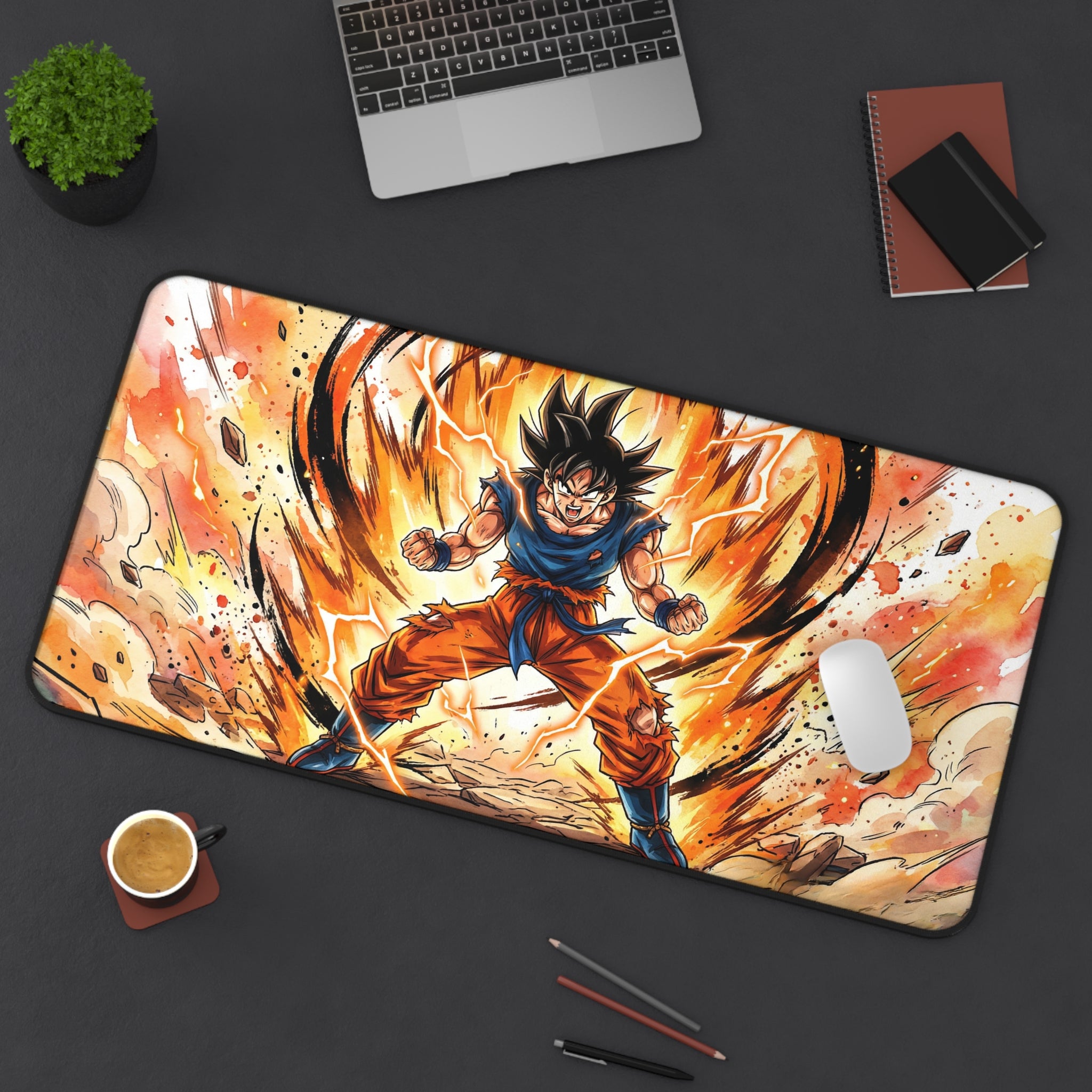 Anime Warrior Power Surge Desk Mat | Gaming Mouse Pad