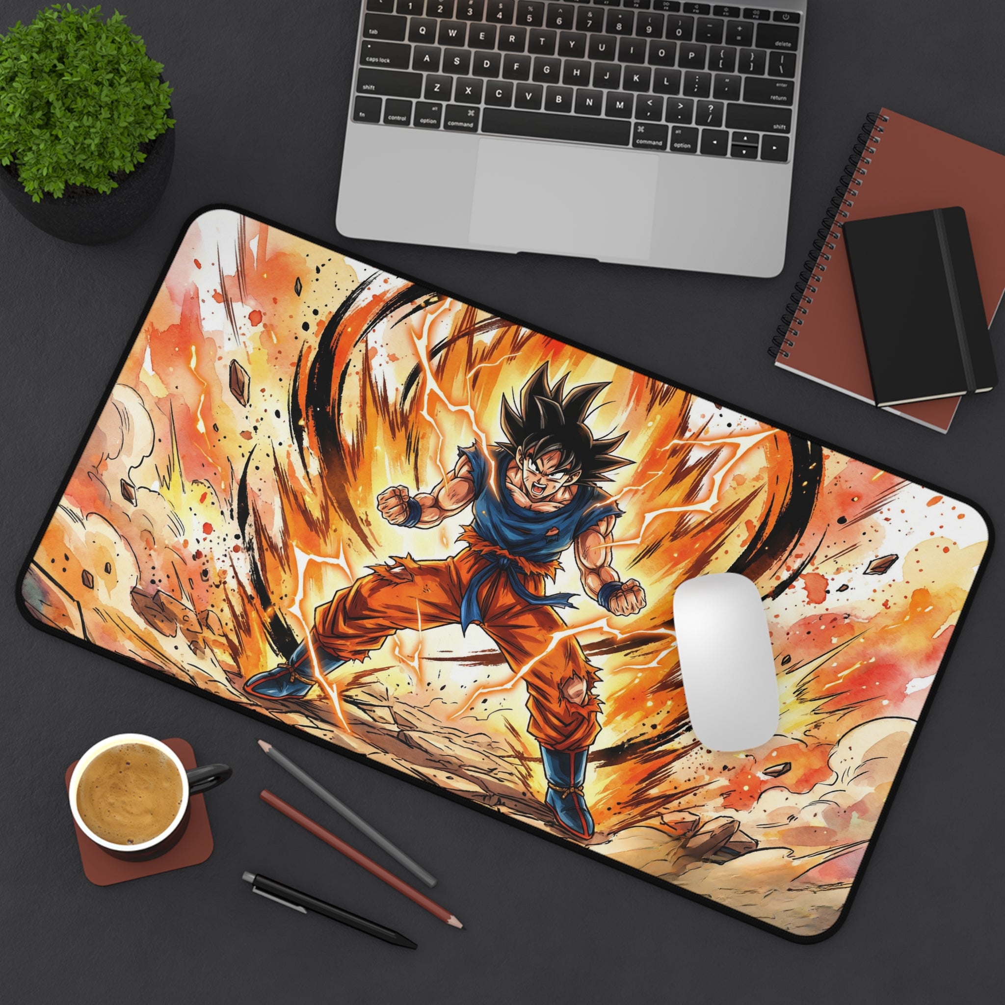 Anime Warrior Power Surge Desk Mat | Gaming Mouse Pad