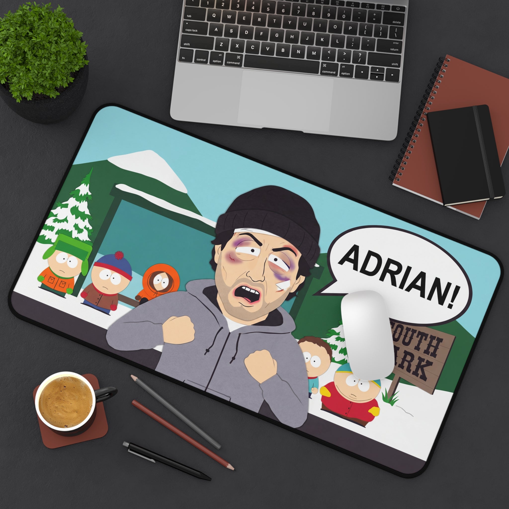 Adrian! Cartoon Character Desk Mat | South Park Inspired Mouse Pad