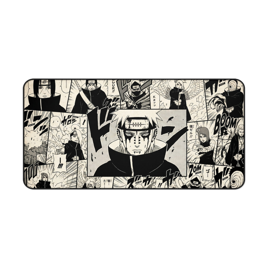 Akatsuki Manga Panels Desk Mat | Black & White Anime Style