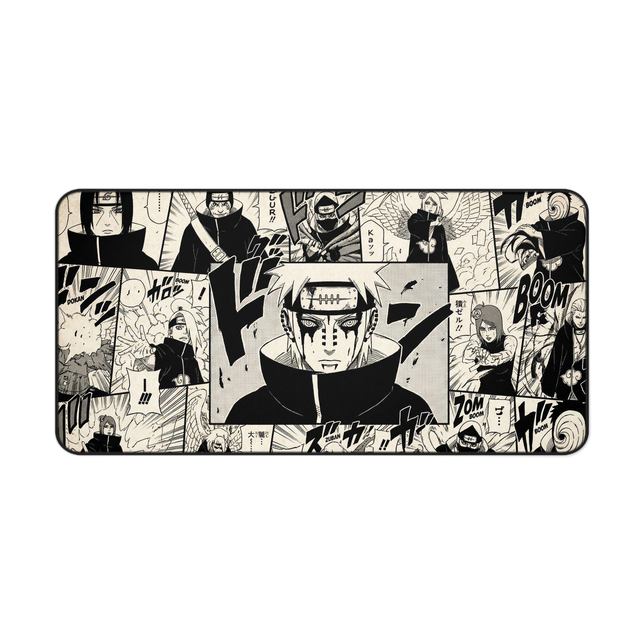 Akatsuki Manga Panels Desk Mat | Black & White Anime Style